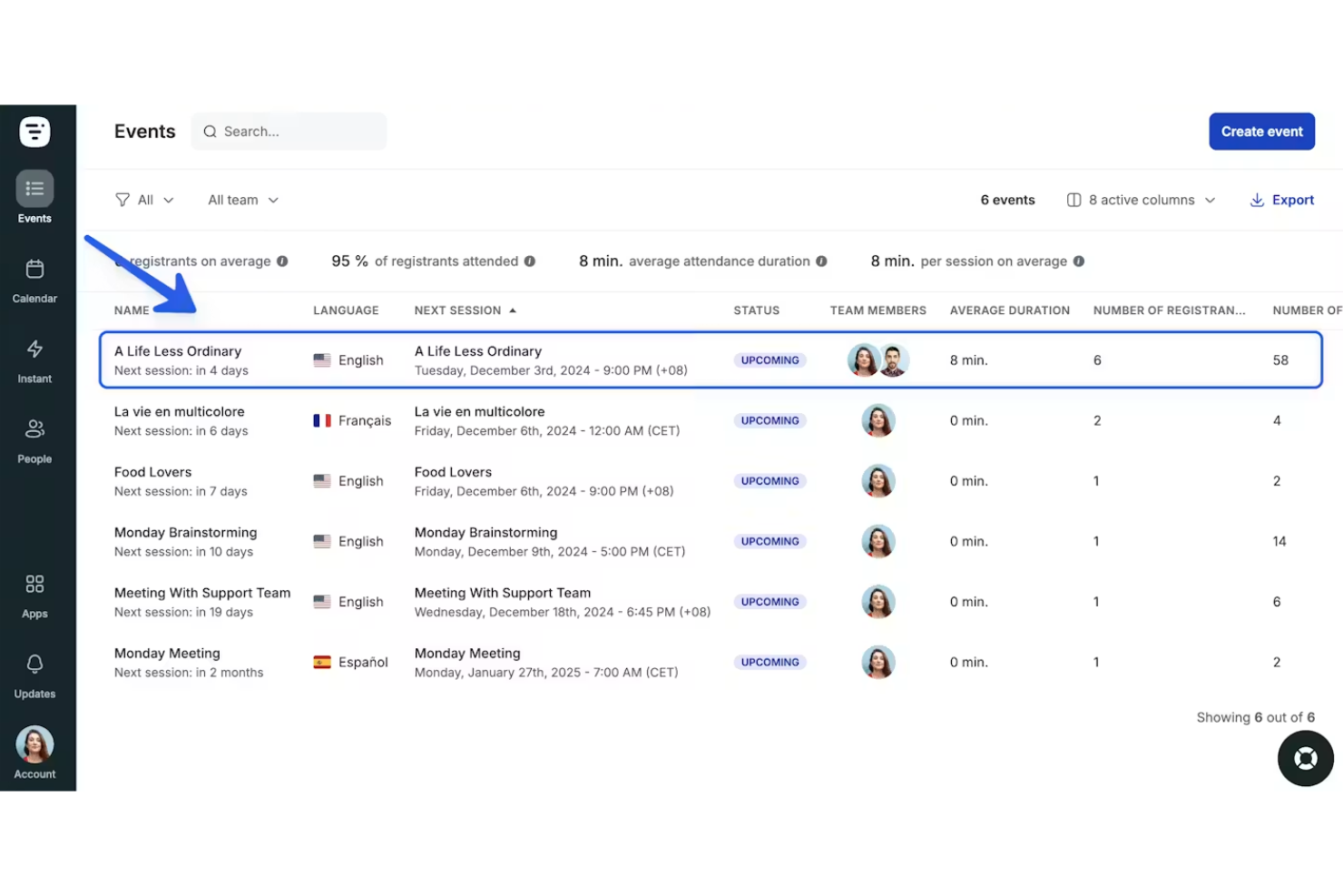 Livestorm screenshot - 10 beste Google Meet-alternatieven in 2026