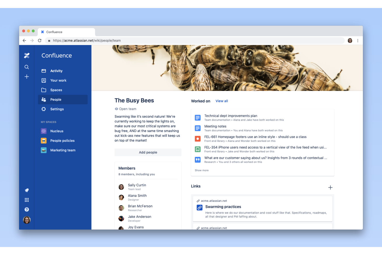 Confluence screenshot - 10 mejores alternativas a iManage en 2026