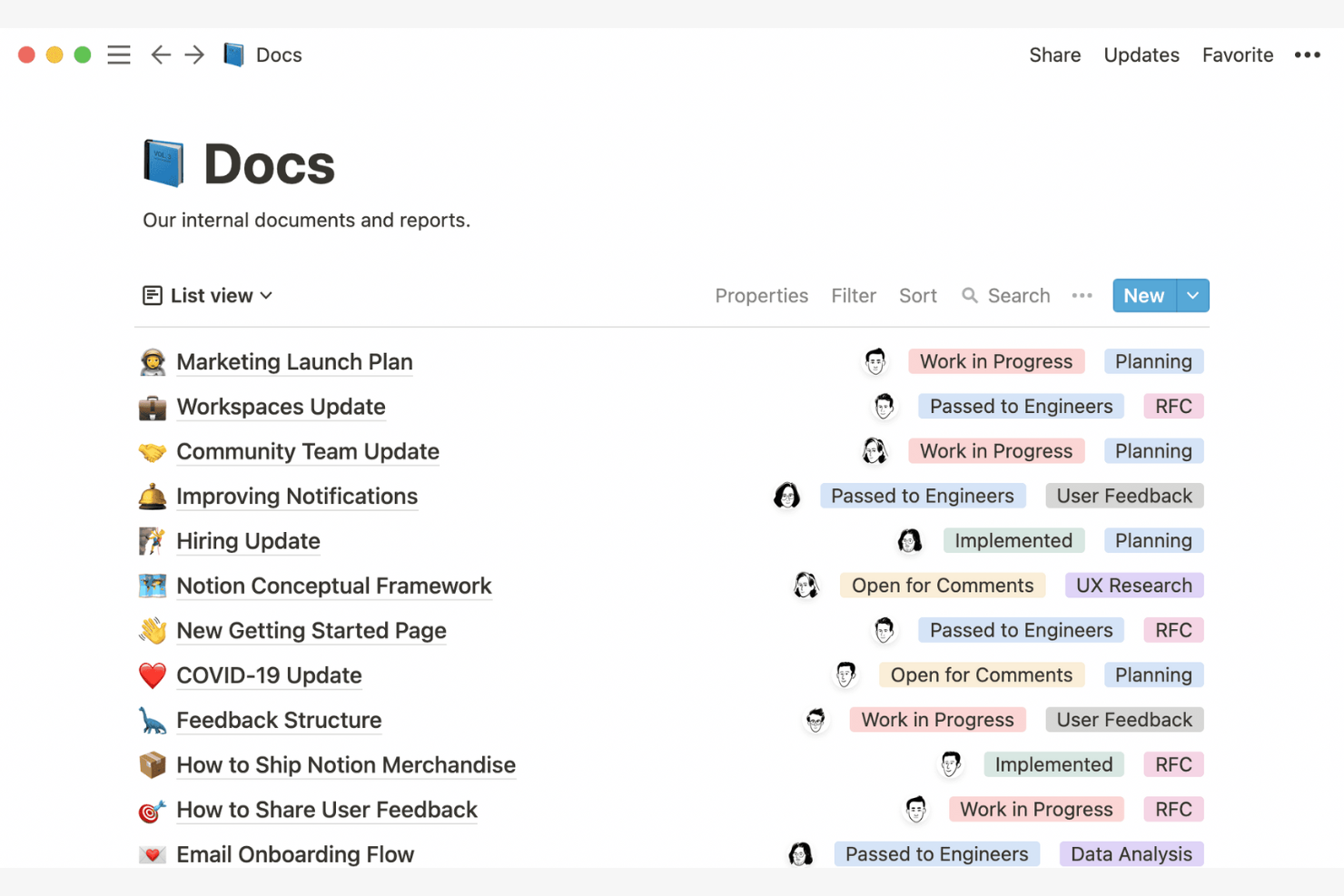 Notion screenshot - 10 Google-Docs-Alternativen für 2026