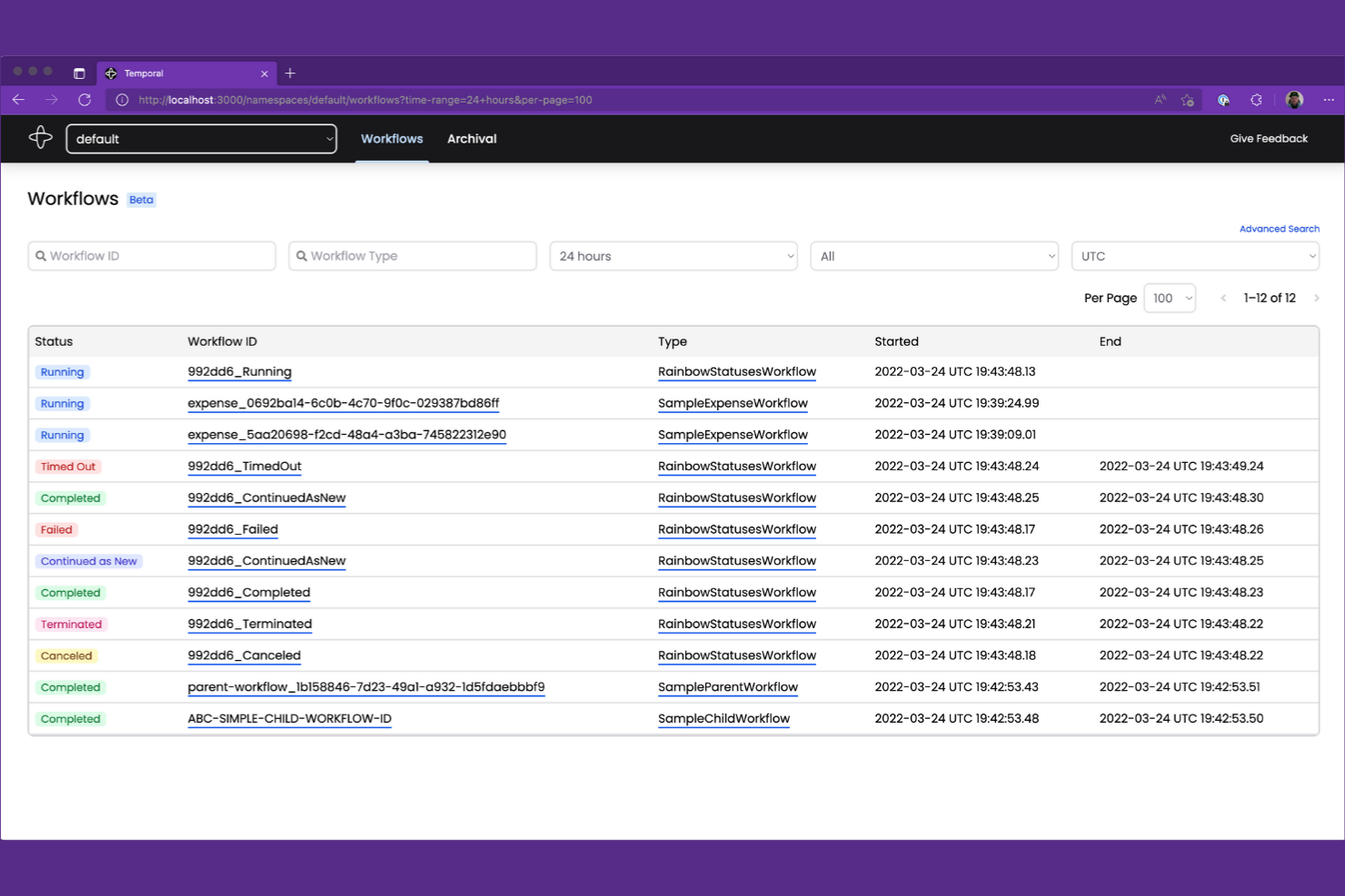 Temporal screenshot - 10 beste alternatieven voor Apache Airflow geselecteerd voor 2026