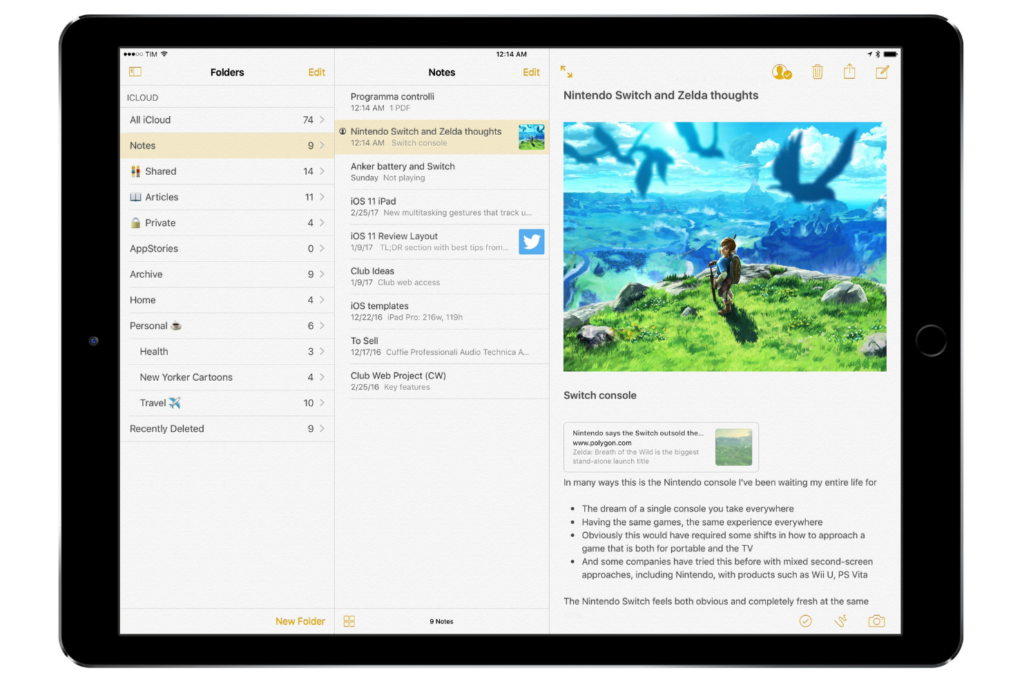 Apple Notes screenshot - Die 10 besten Alternativen zu Obsidian im Test 2026