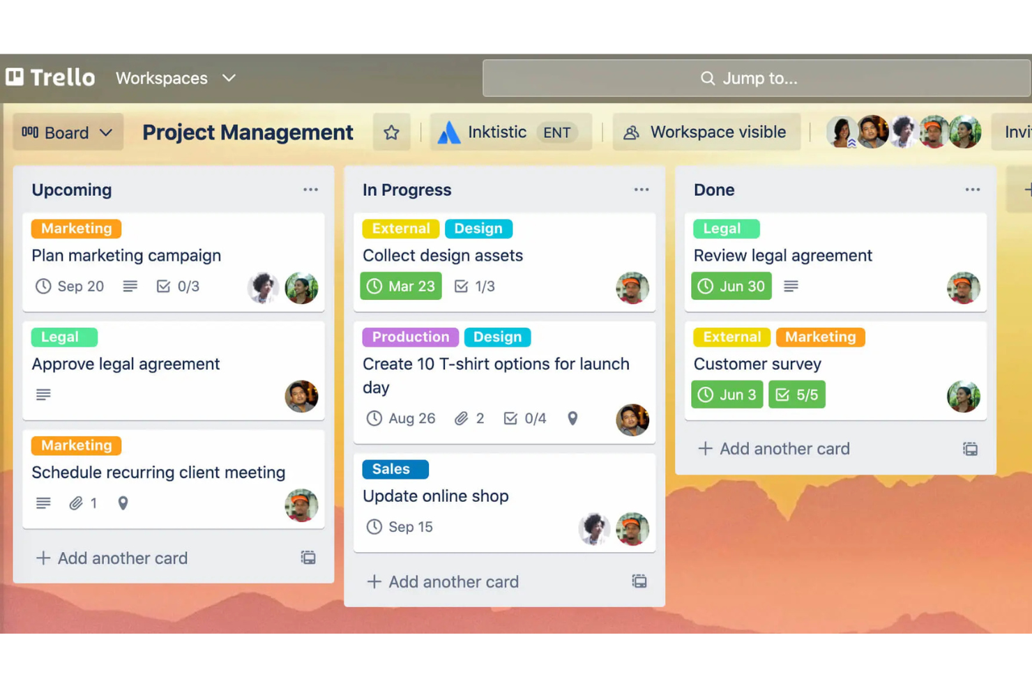 Trello by Atlassian screenshot - Las 10 mejores alternativas a Google Workspace analizadas en 2026
