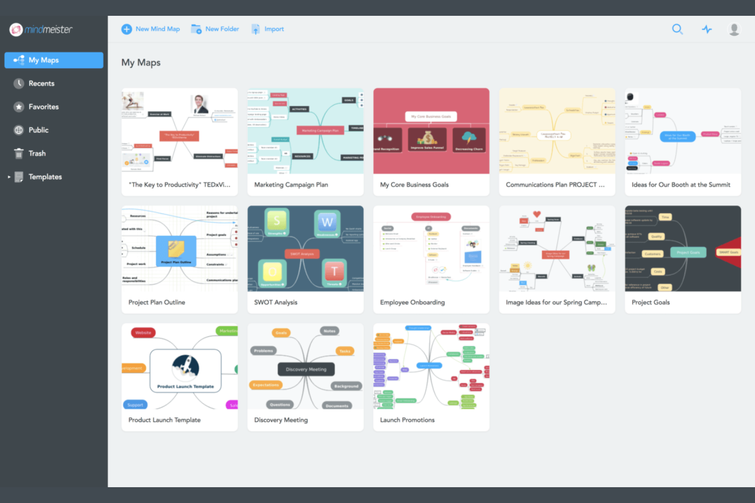 MindMeister screenshot - Le 10 migliori alternative creative a Whimsical scelte per il 2026