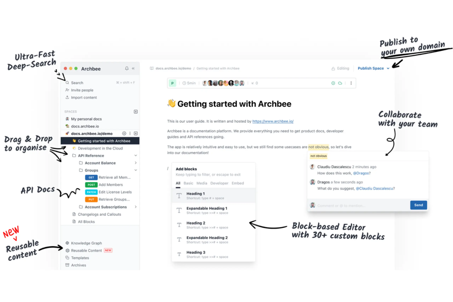 Archbee screenshot - 10 beste Document360-Alternativen im Test 2026