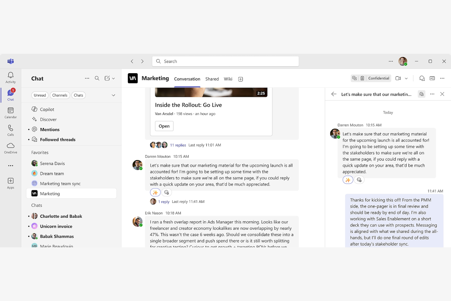 Microsoft Teams screenshot - 10 mejores alternativas a Slack reseñadas en 2026