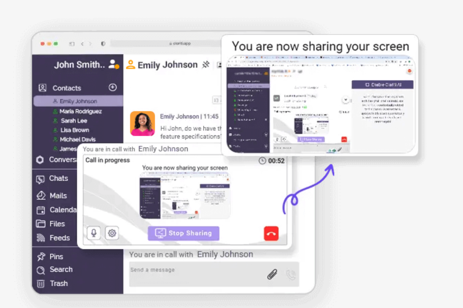 Clariti screenshot - Le 10 migliori alternative a Slack recensite nel 2026