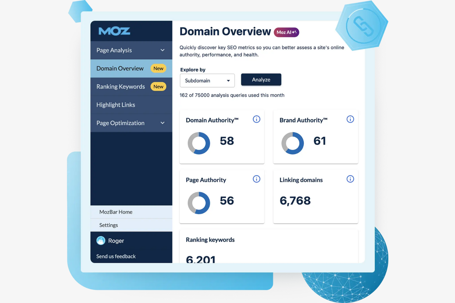 Moz Pro screenshot - Die 10 besten Alternativen zu AgencyAnalytics im Test 2026