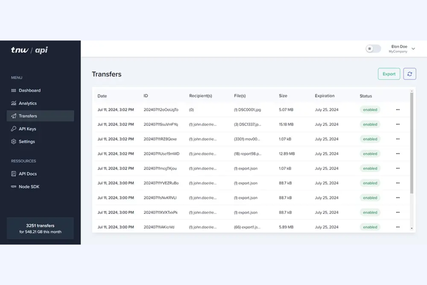 TransferNow screenshot - 10 beste WeTransfer-Alternativen im Test 2026