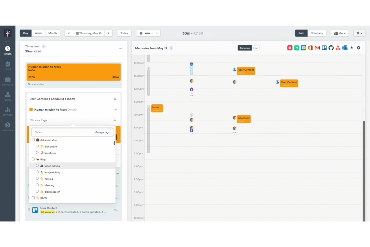 Timely screenshot - 10 beste Timecamp-Alternativen im Test 2026