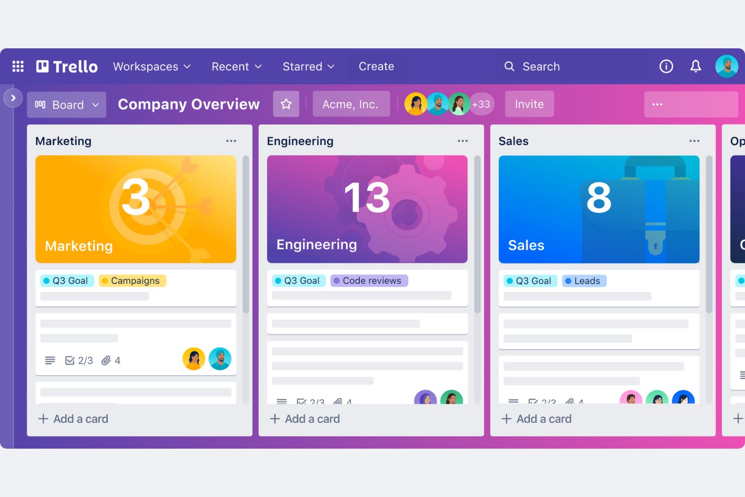 Trello screenshot - Die 10 besten WorkflowMax-Alternativen im Test 2026