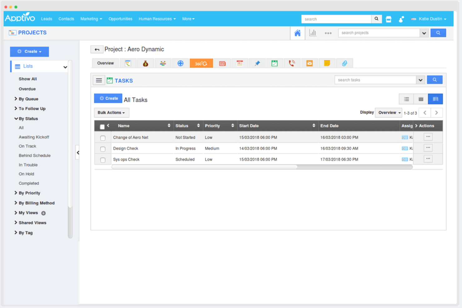 Apptivo screenshot - 10 Mejores Alternativas a WorkflowMax Revisadas en 2026