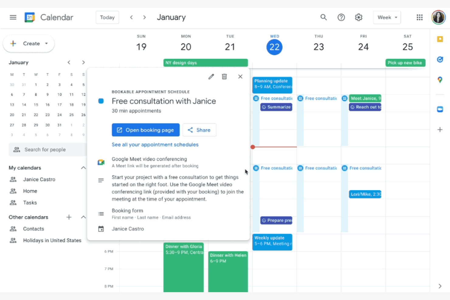 Google Calendar screenshot - Die 10 besten Calendly-Alternativen im Test 2026