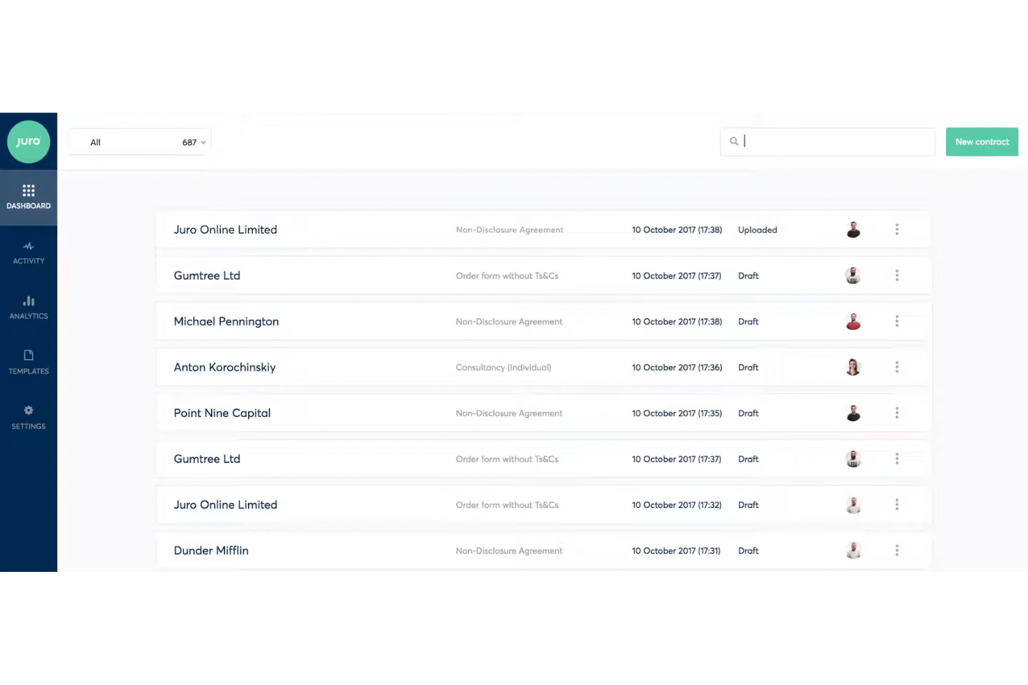 Juro screenshot - Die 10 besten Docusign-Alternativen im Test 2026