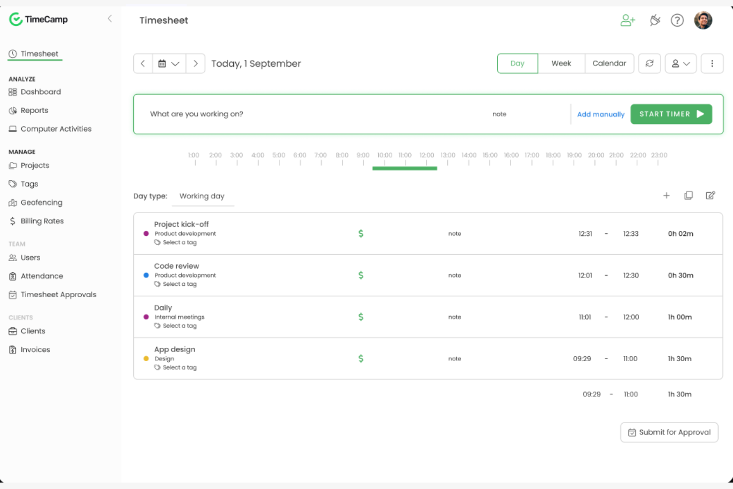 TimeCamp screenshot - Le 10 migliori alternative a Replicon recensite nel 2026