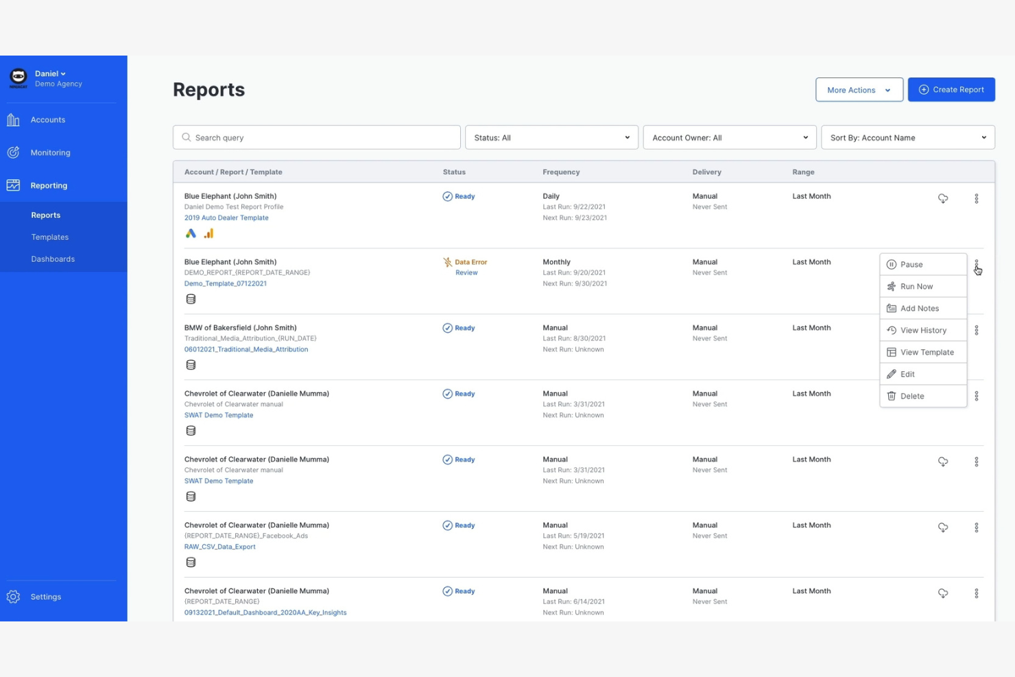 NinjaCat screenshot - 10 beste AgencyAnalytics-alternatieven beoordeeld in 2026