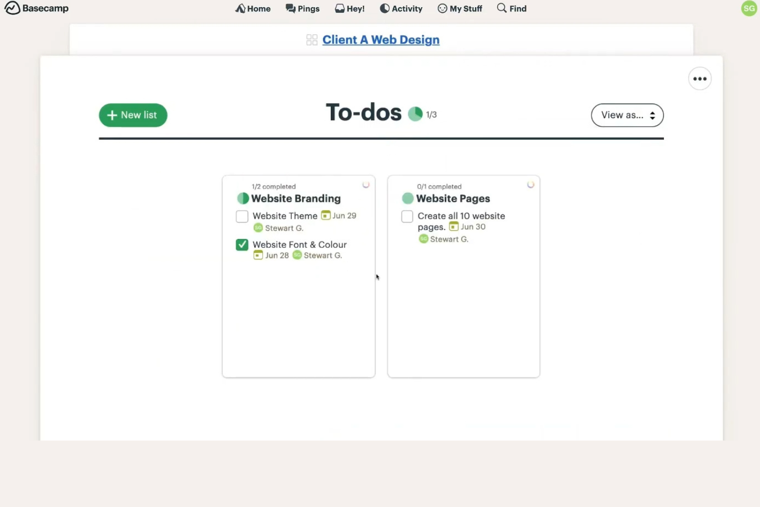 Basecamp screenshot - Die 10 besten WorkflowMax-Alternativen im Test 2026