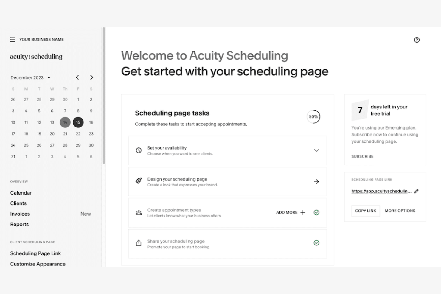 Acuity Scheduling screenshot - 10 meilleures alternatives à Calendly passées en revue en 2026