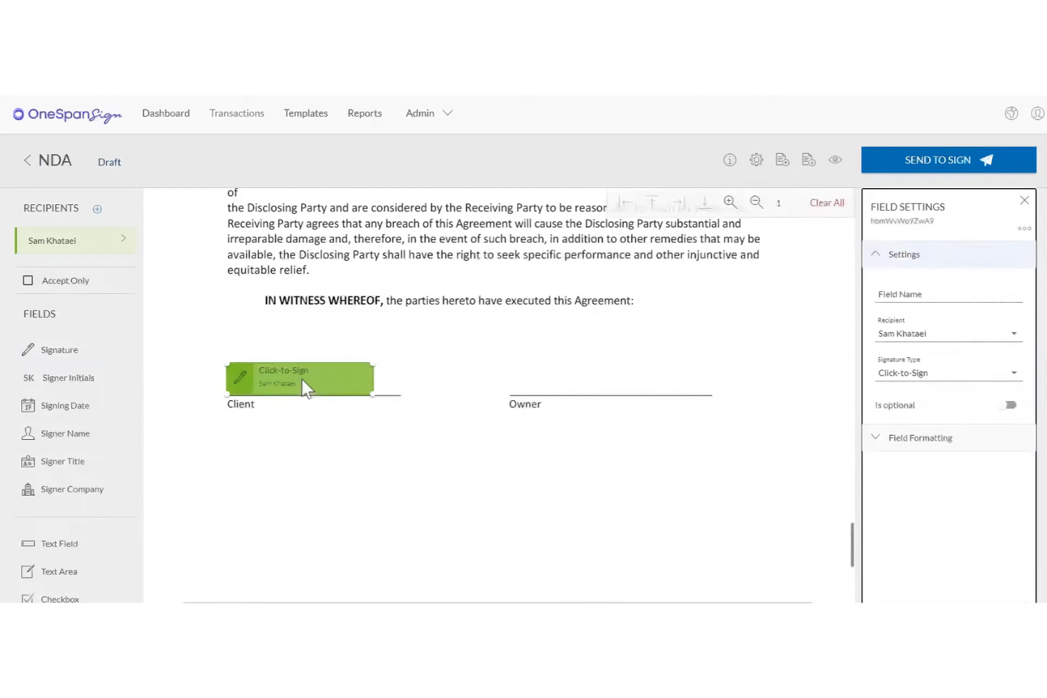 OneSpan Sign screenshot - 10 meilleures alternatives à Docusign examinées en 2026