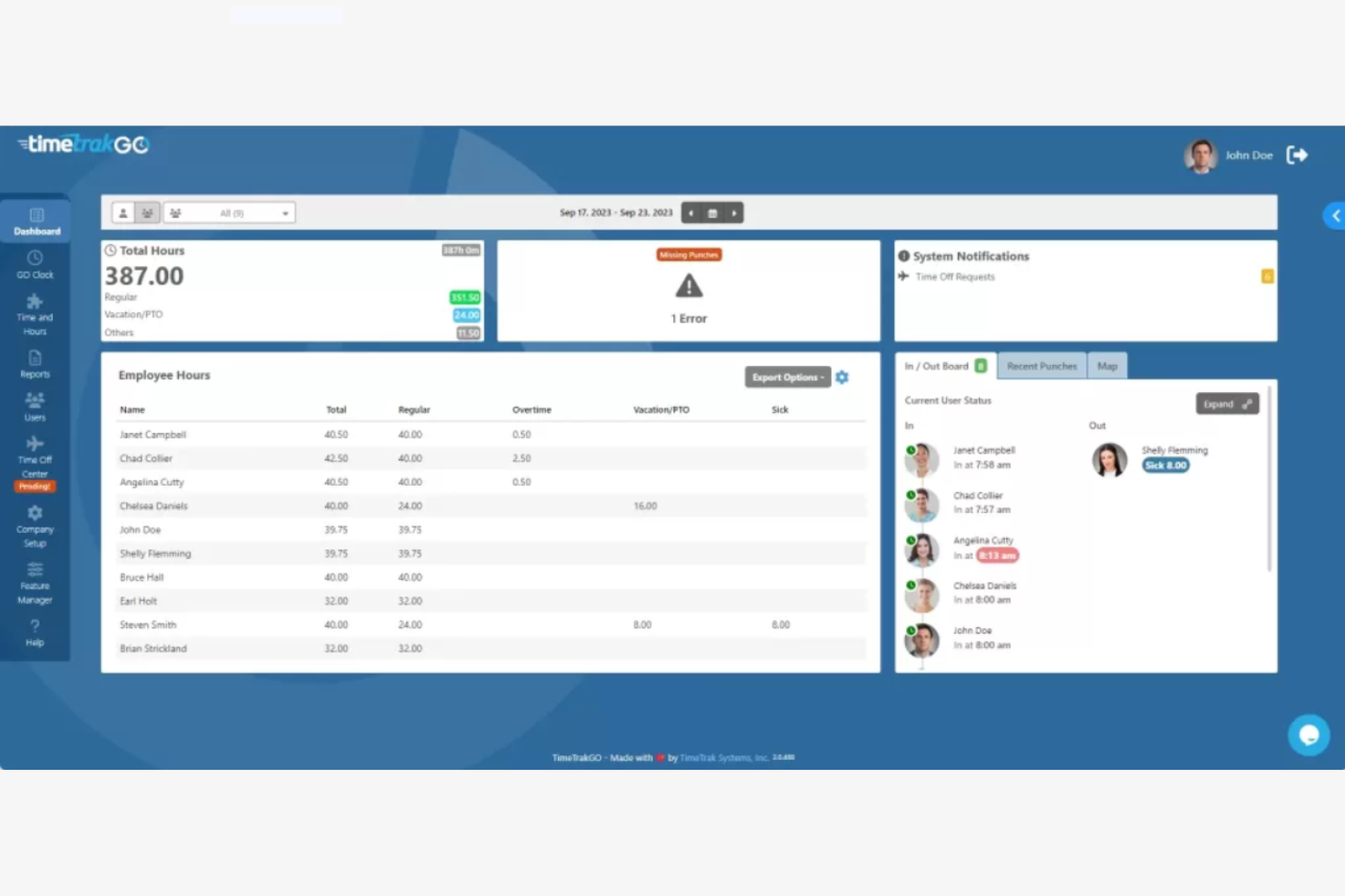 TimeTrak screenshot - 10 beste Replicon-alternatieven voor urenstaten in 2026