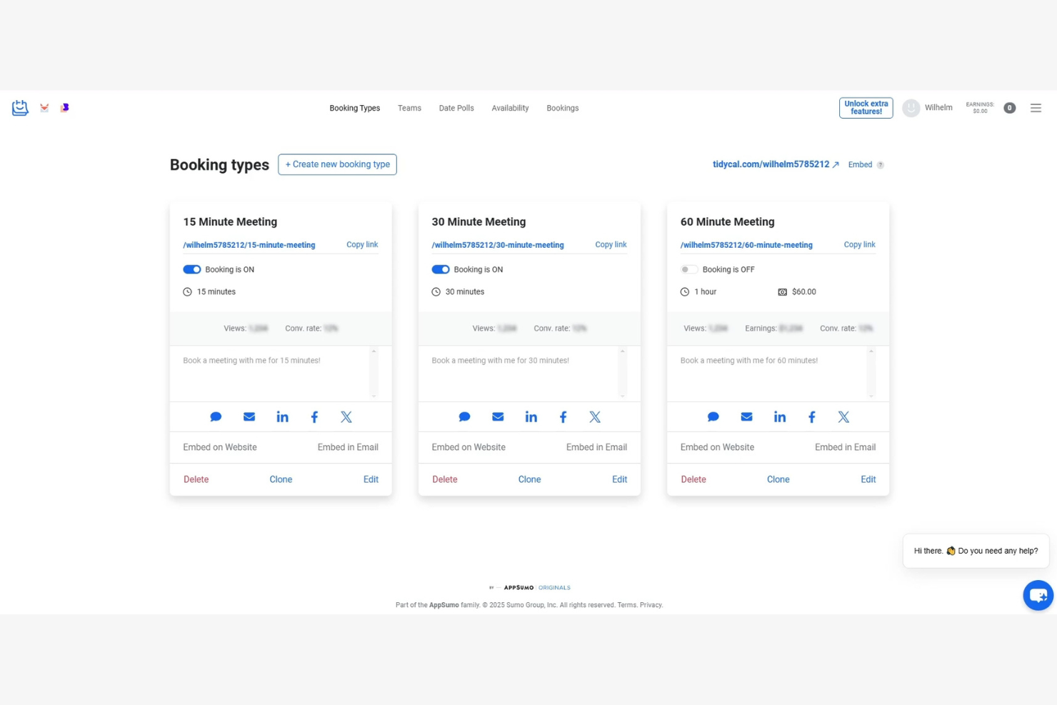 TidyCal screenshot - Le 10 migliori alternative a Calendly recensite nel 2026