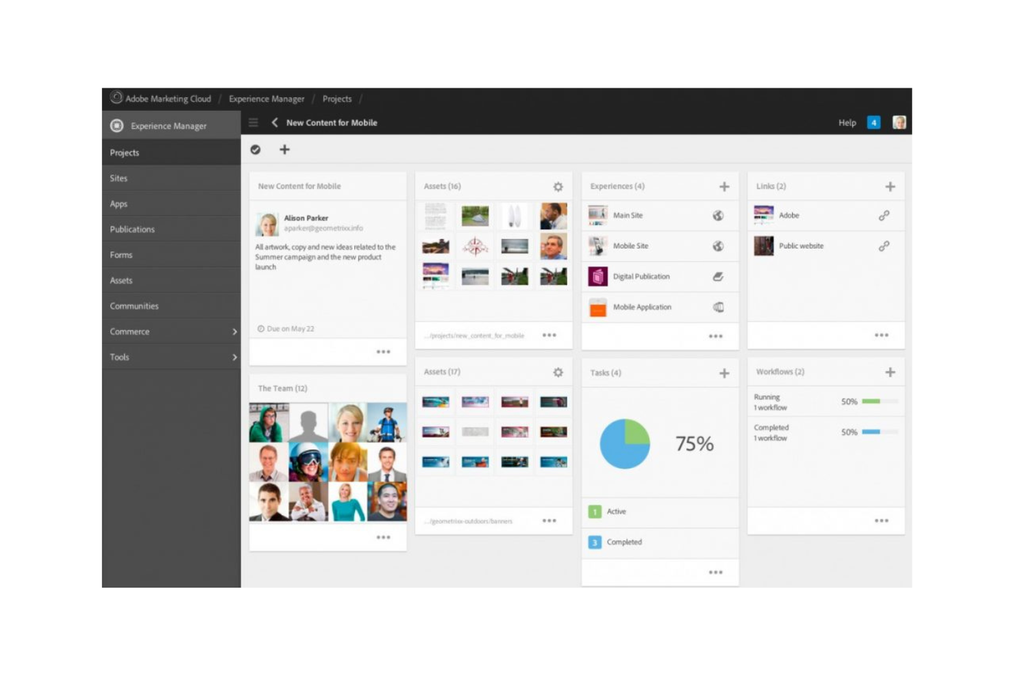 Adobe Experience Manager screenshot - 10 beste Filecamp-Alternativen im Test 2026
