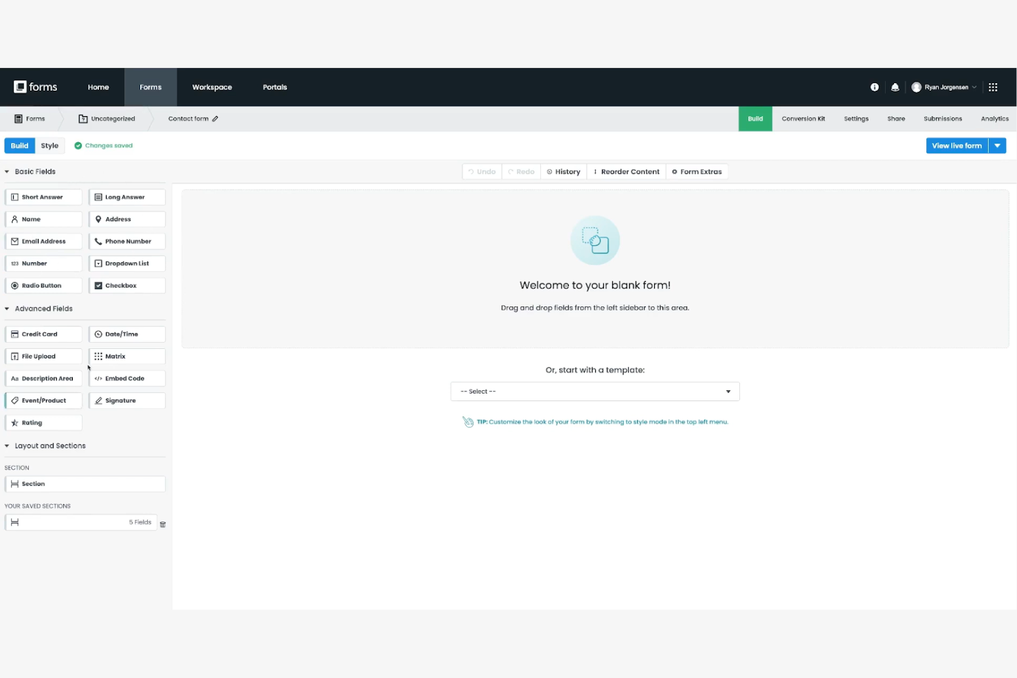 Formstack screenshot - 10 mejores alternativas a Wufoo reseñadas en 2026