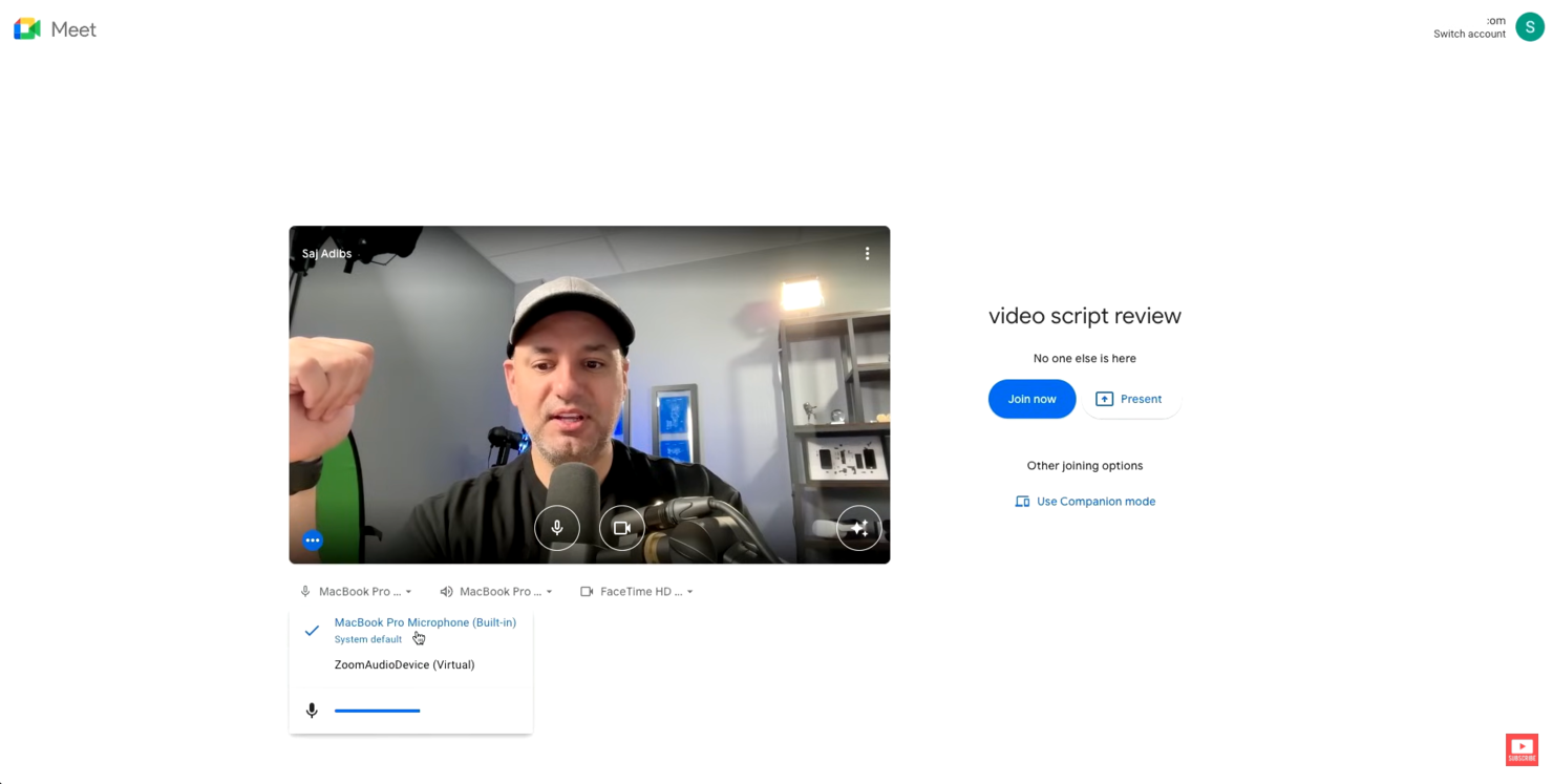 Google Meet screenshot - 10 Mejores Alternativas a Skype Empresarial Analizadas en 2026