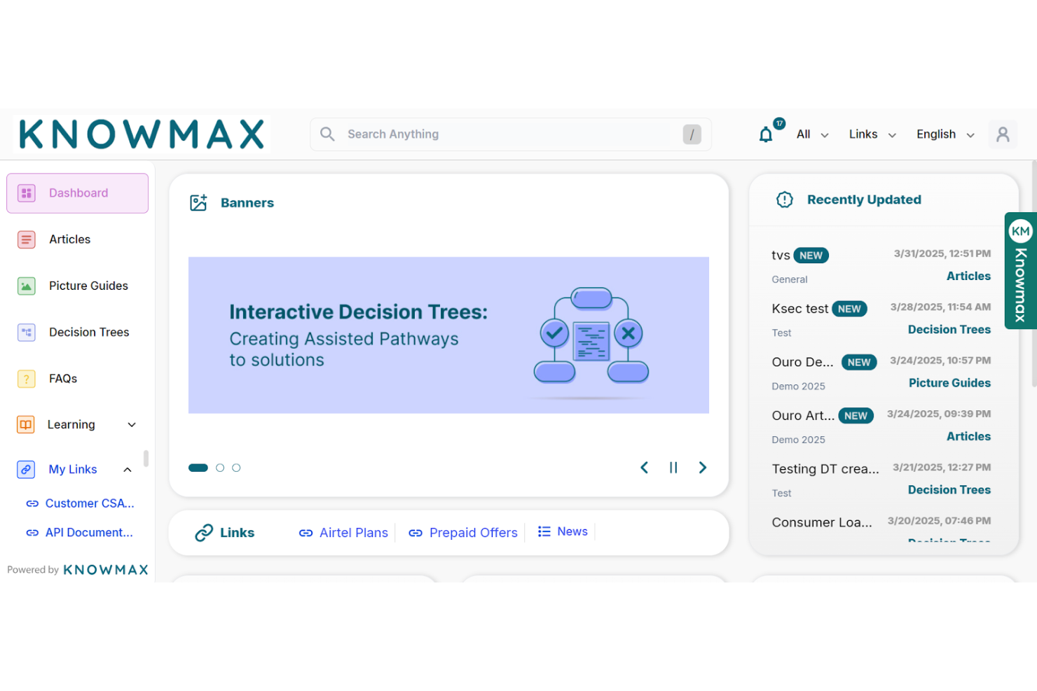 Knowmax screenshot - Le 10 migliori alternative a Document360 recensite nel 2026