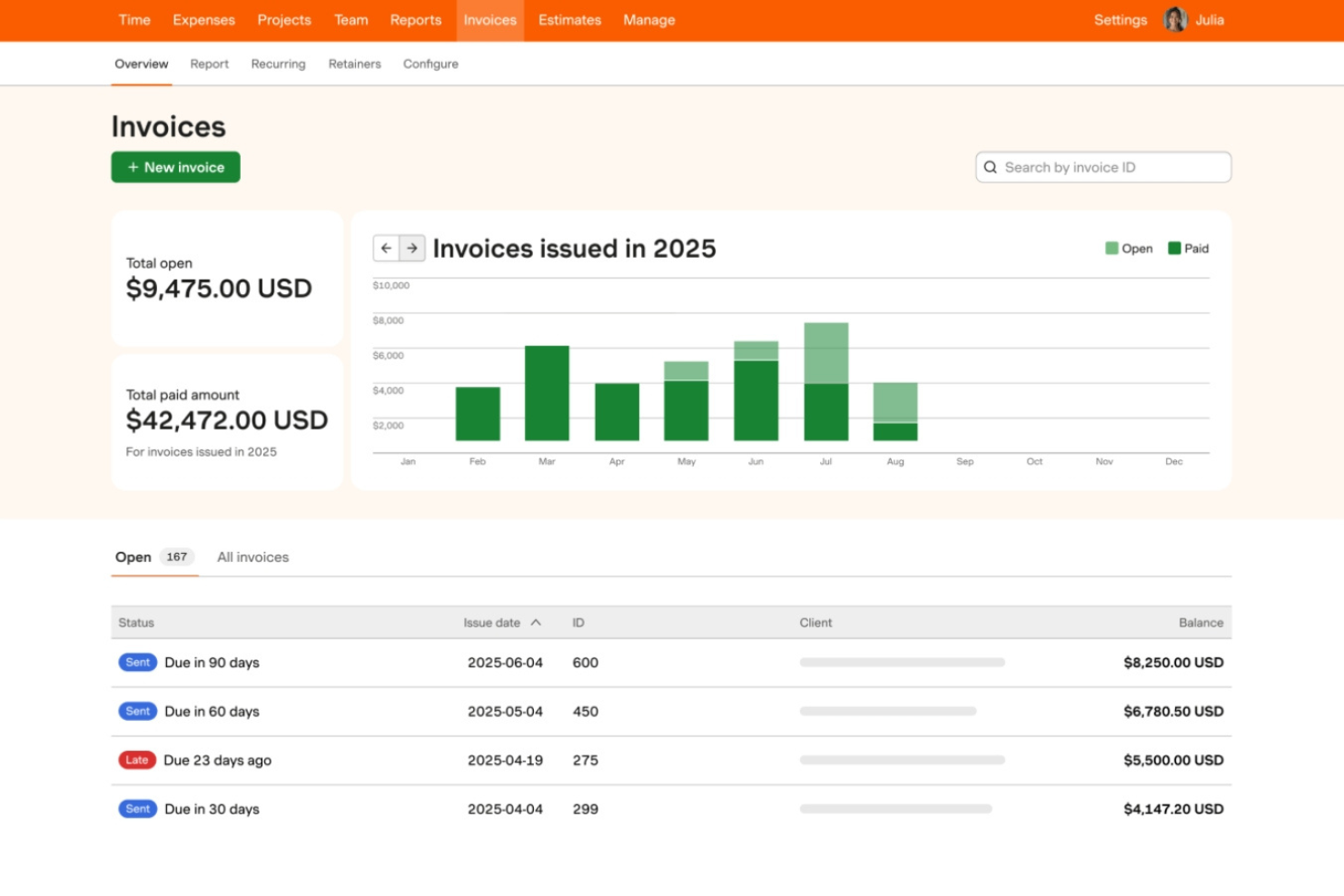 Harvest screenshot - Le 10 migliori alternative a WorkflowMax recensite nel 2026