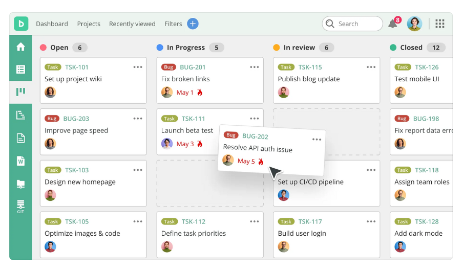 Backlog screenshot - Le 10 migliori alternative a Height.app recensite nel 2026