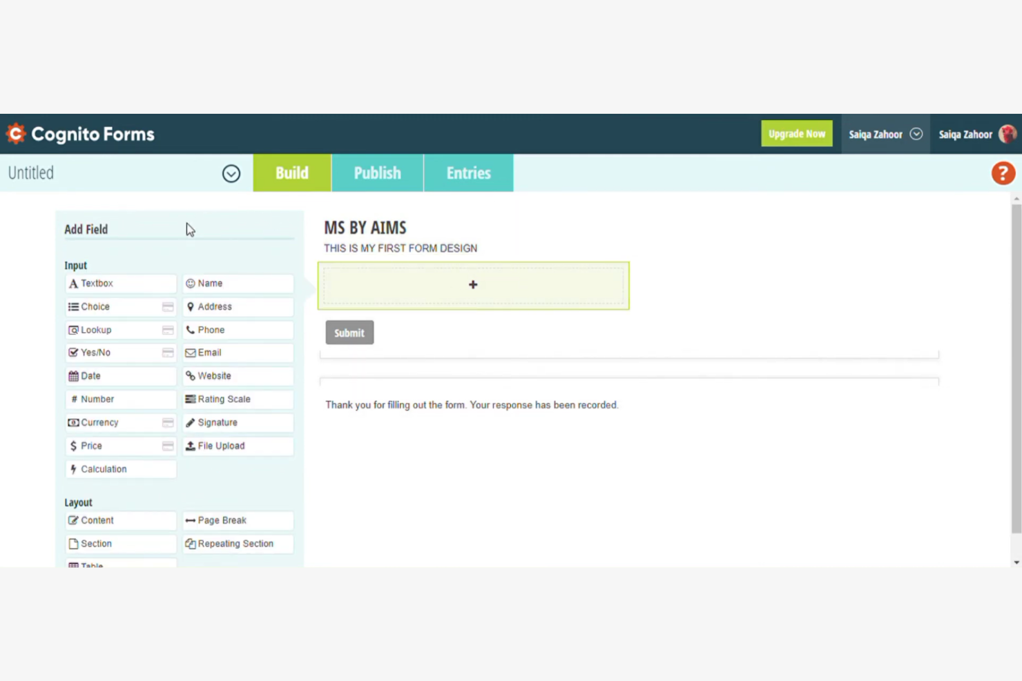 Cognito Forms screenshot - 10 meilleures alternatives à Wufoo examinées en 2026