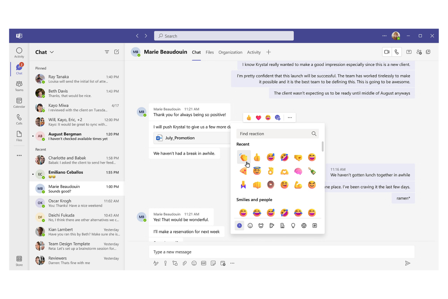 Microsoft Teams screenshot - 10 bedste alternativer til Flock til teamchat i 2026