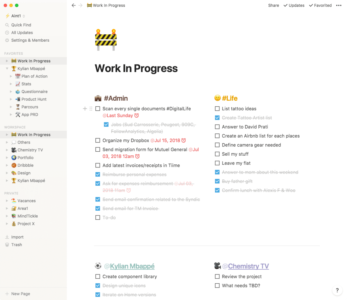 Notion screenshot - De 10 bedste projektstyringsværktøjer til startups i 2026
