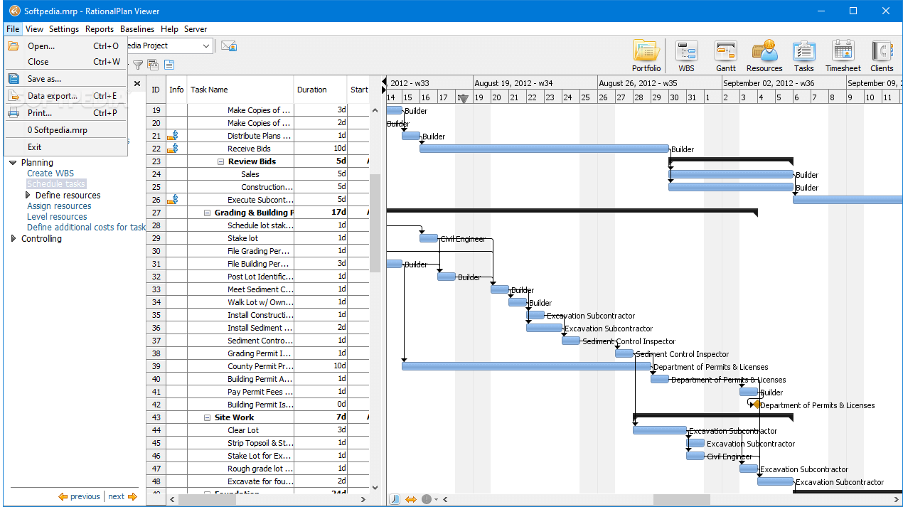 RationalPlan screenshot - 10 Best Free Gantt Chart Software Reviewed For 2026