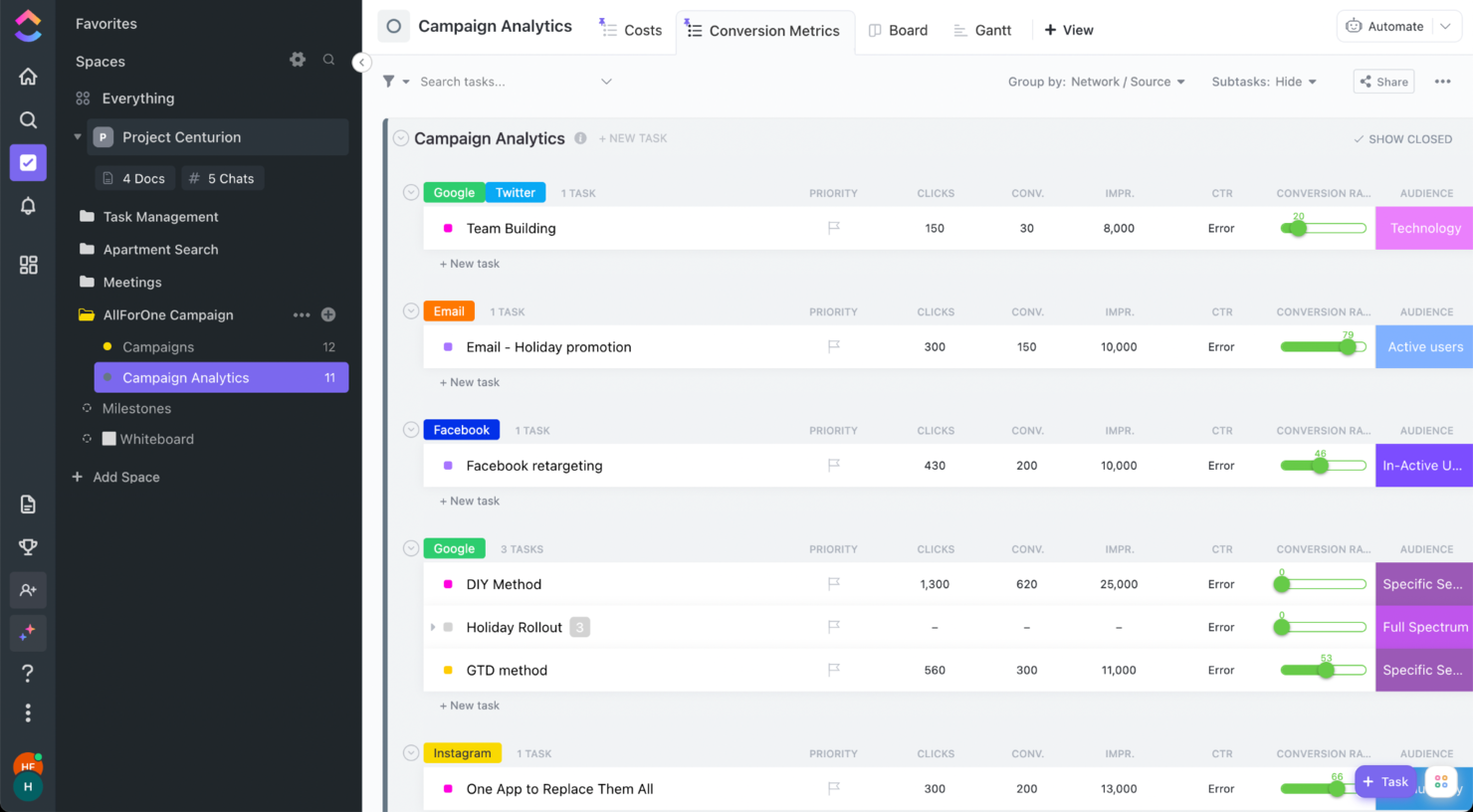 ClickUp screenshot - 10 Best Enterprise Work Management Software For 2026
