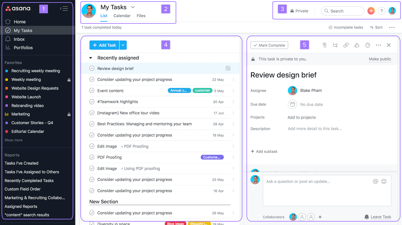 Asana screenshot - 10 Best Hive Competitors and Alternatives: Reviewed in 2026
