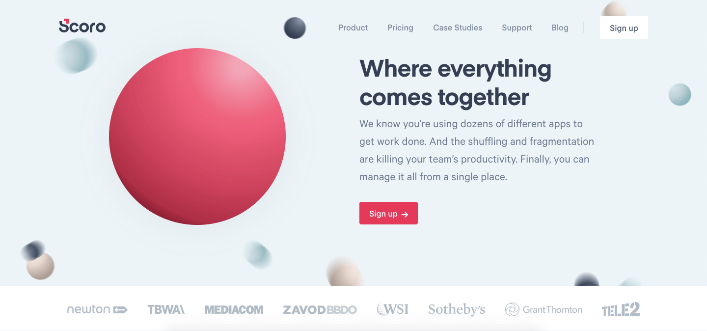Scoro is where everything is in its place and you know the place of everything.