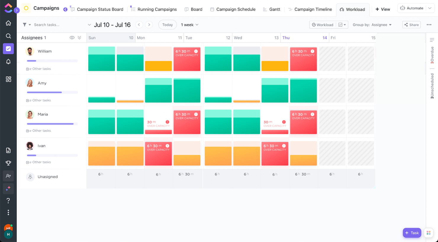 ClickUp screenshot - 10 Best Resource Management Software In 2026 (10+ Tested)