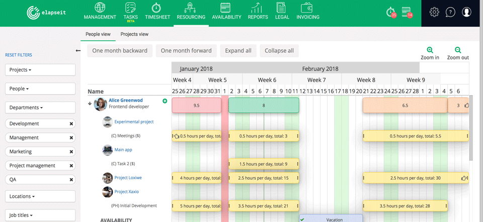 elapseit screenshot - 40 Best Resource Scheduling Software Tools For 2026