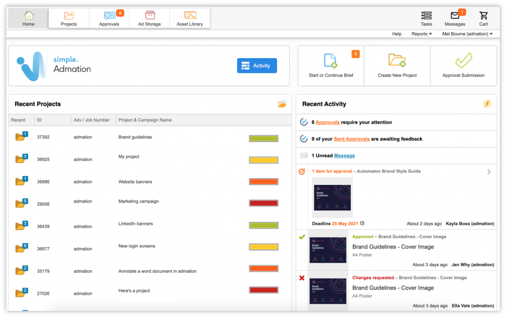 Admation screenshot - 40 Best Workflow Management Software for Efficiency in 2026