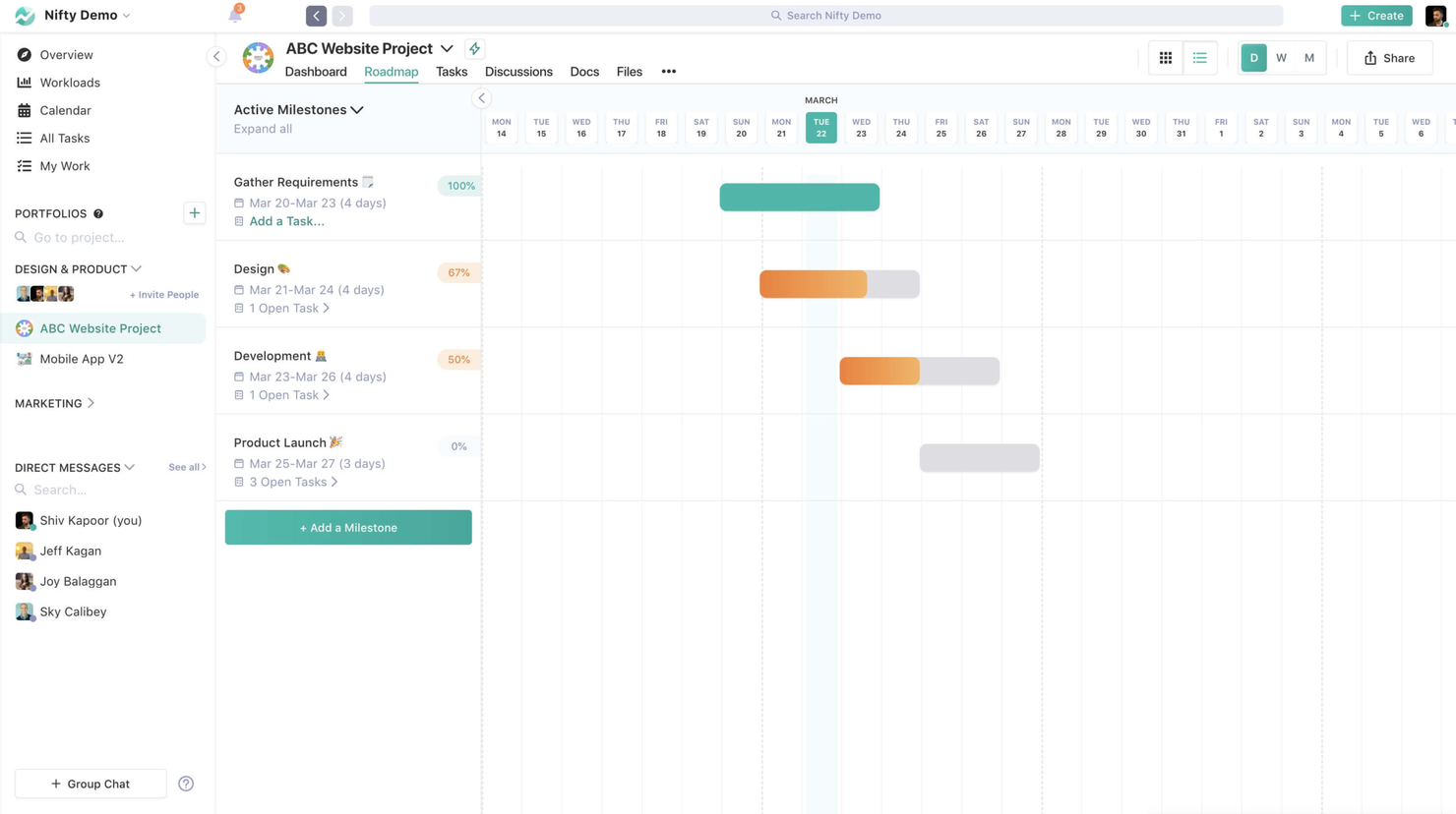 Nifty screenshot - 15 Best Task Management Software Reviewed For 2024