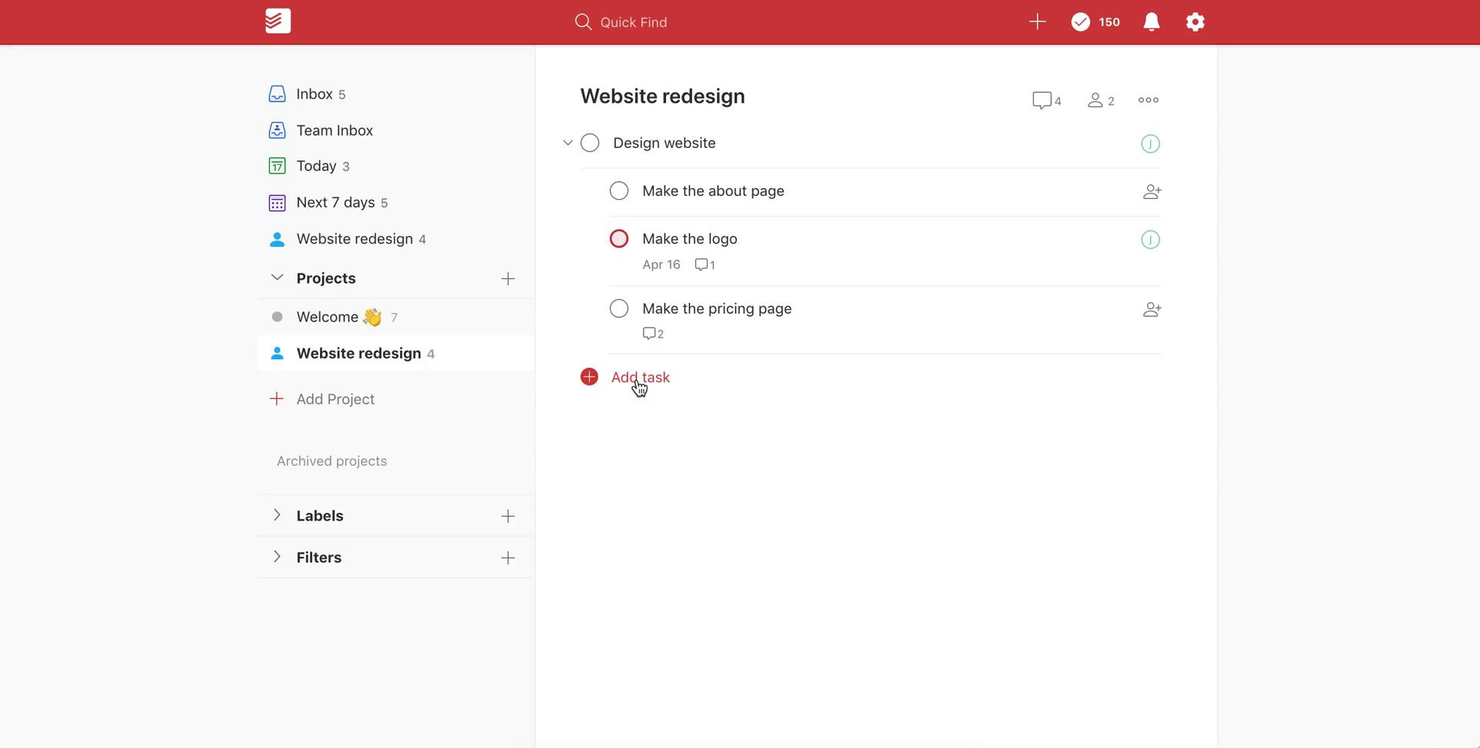 Todoist screenshot - 15 Best Task Management Software Reviewed For 2024