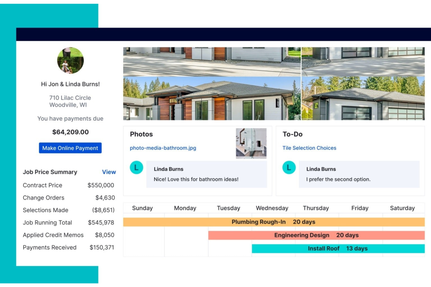 Buildertrend offers comprehensive construction management features including project scheduling, customer management, and financial tools, all integrated into one platform.