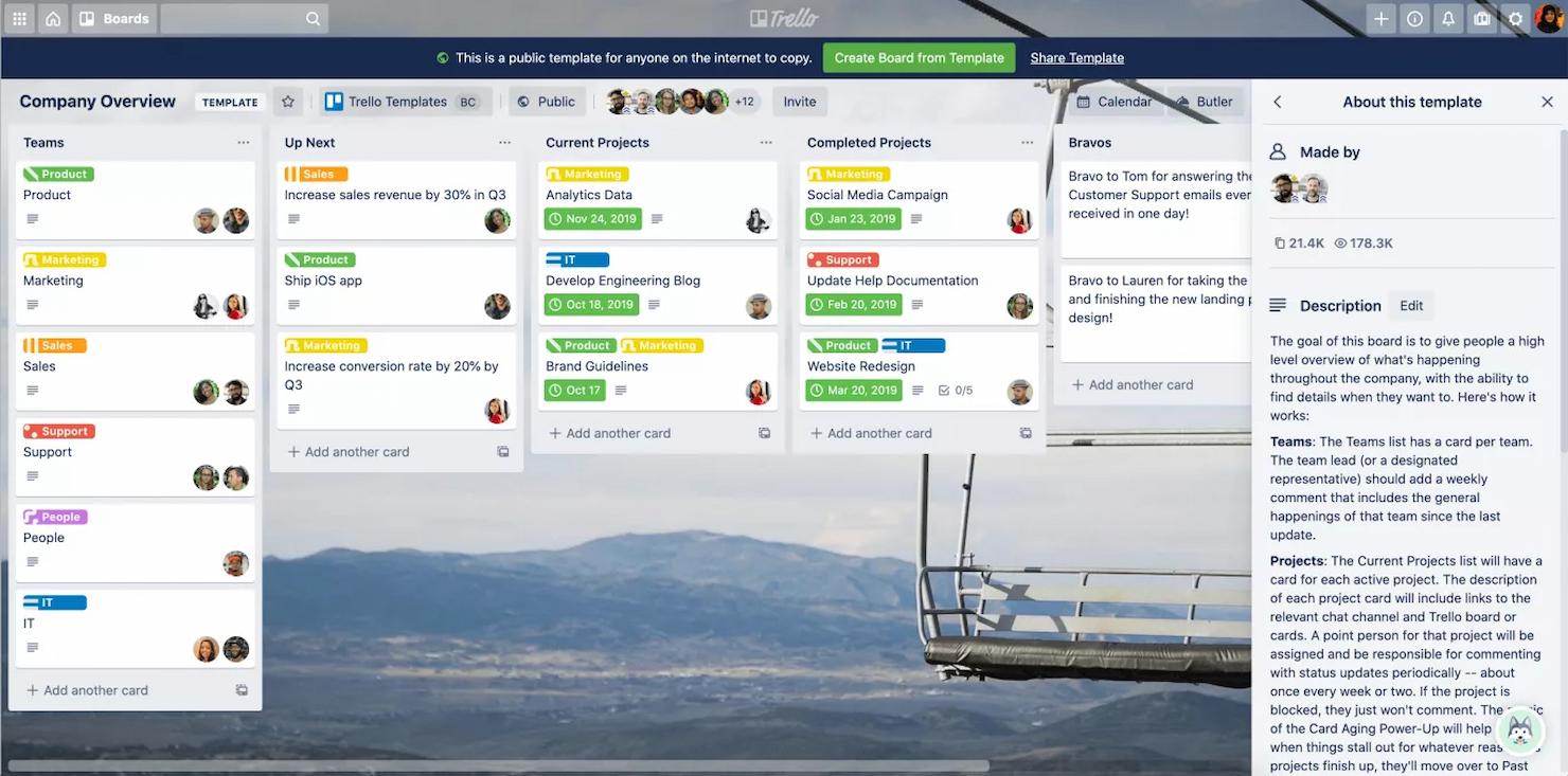 Trello screenshot - 20 Best Team Task Management Software Reviewed In 2024
