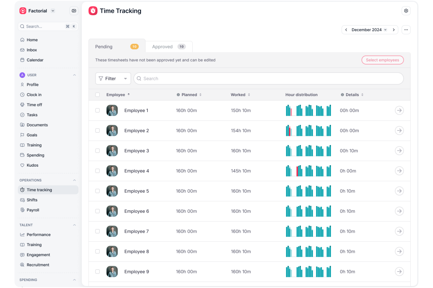 Factorial screenshot - 30 Best Time Tracking Software for Remote Teams in 2026