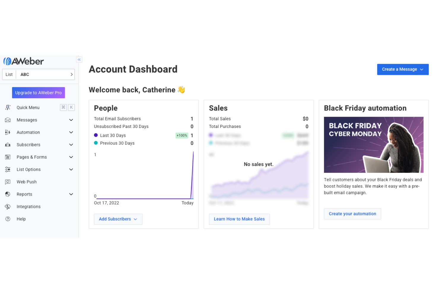 AWeber screenshot - 21 Best Email Marketing Software For Agencies In 2026