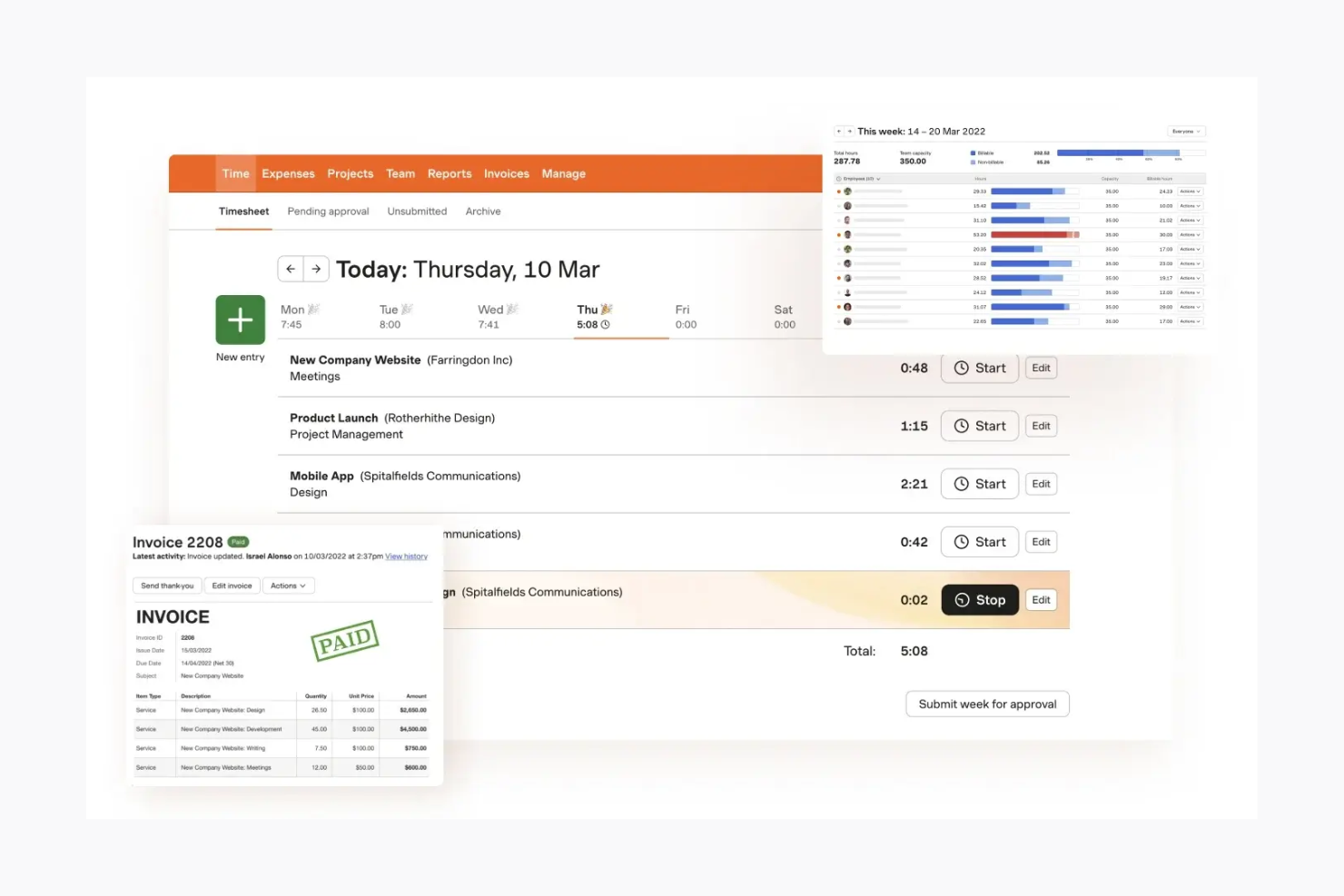 Harvest screenshot - 21 Best Time Clock Software Reviewed in 2026
