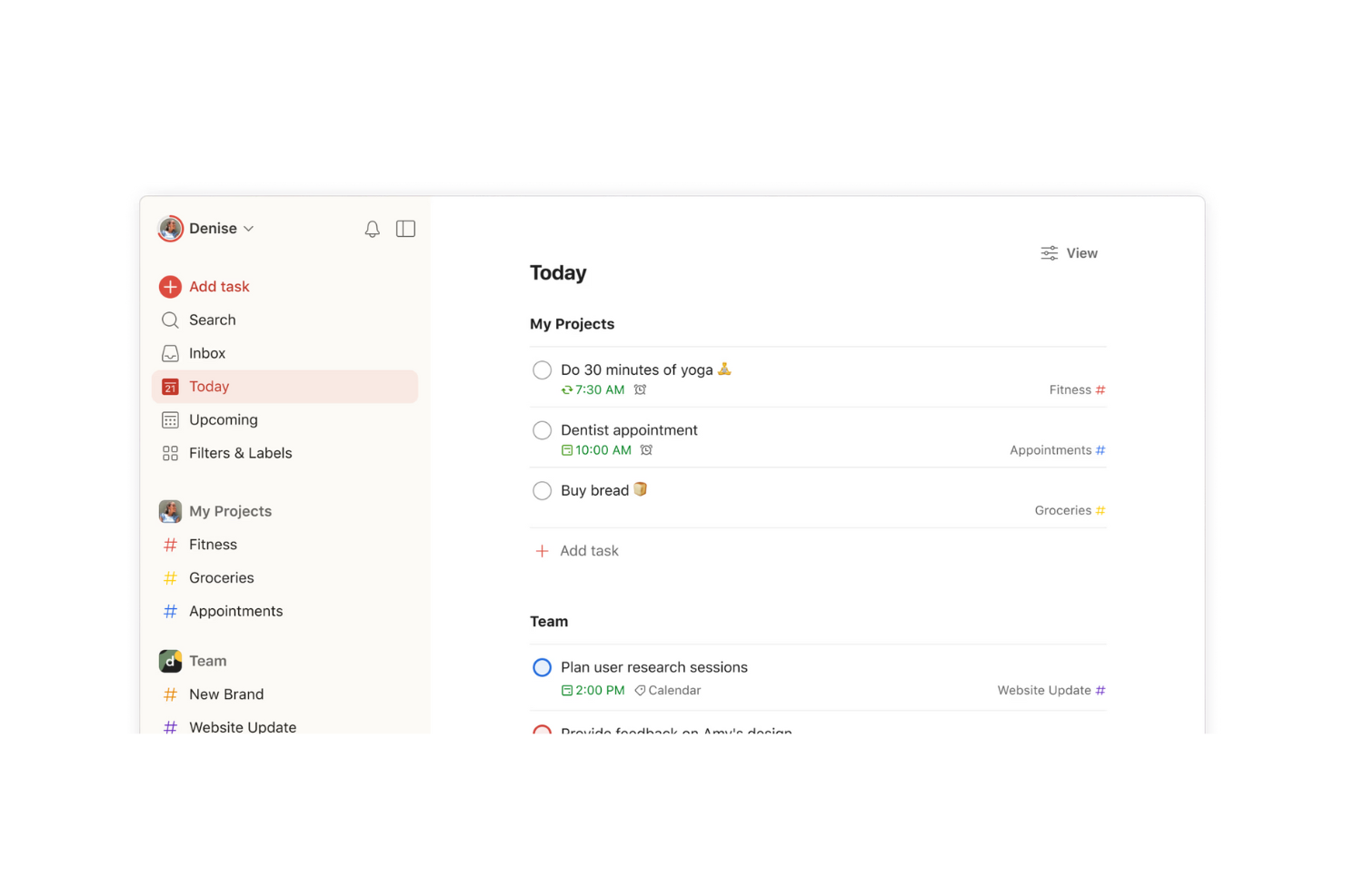 Todoist screenshot - 18 Best Free AI Task Management Software Reviewed in 2026