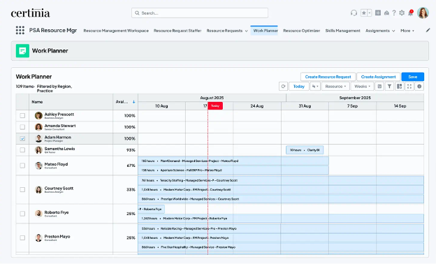 Certinia screenshot - 15 Best AI PSA Software Reviewed in 2026
