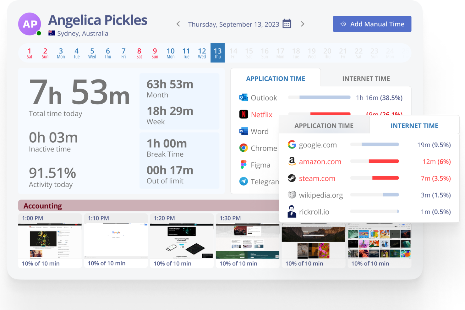Monitask screenshot - 14 Best Automated Time Tracking Software Reviewed in 2026
